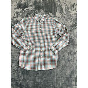Vineyard Vines Boys Whale Shirt L Plaid Red/Green/Blue Button-Down